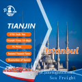 Custo de envio de Tianjin para Istambul